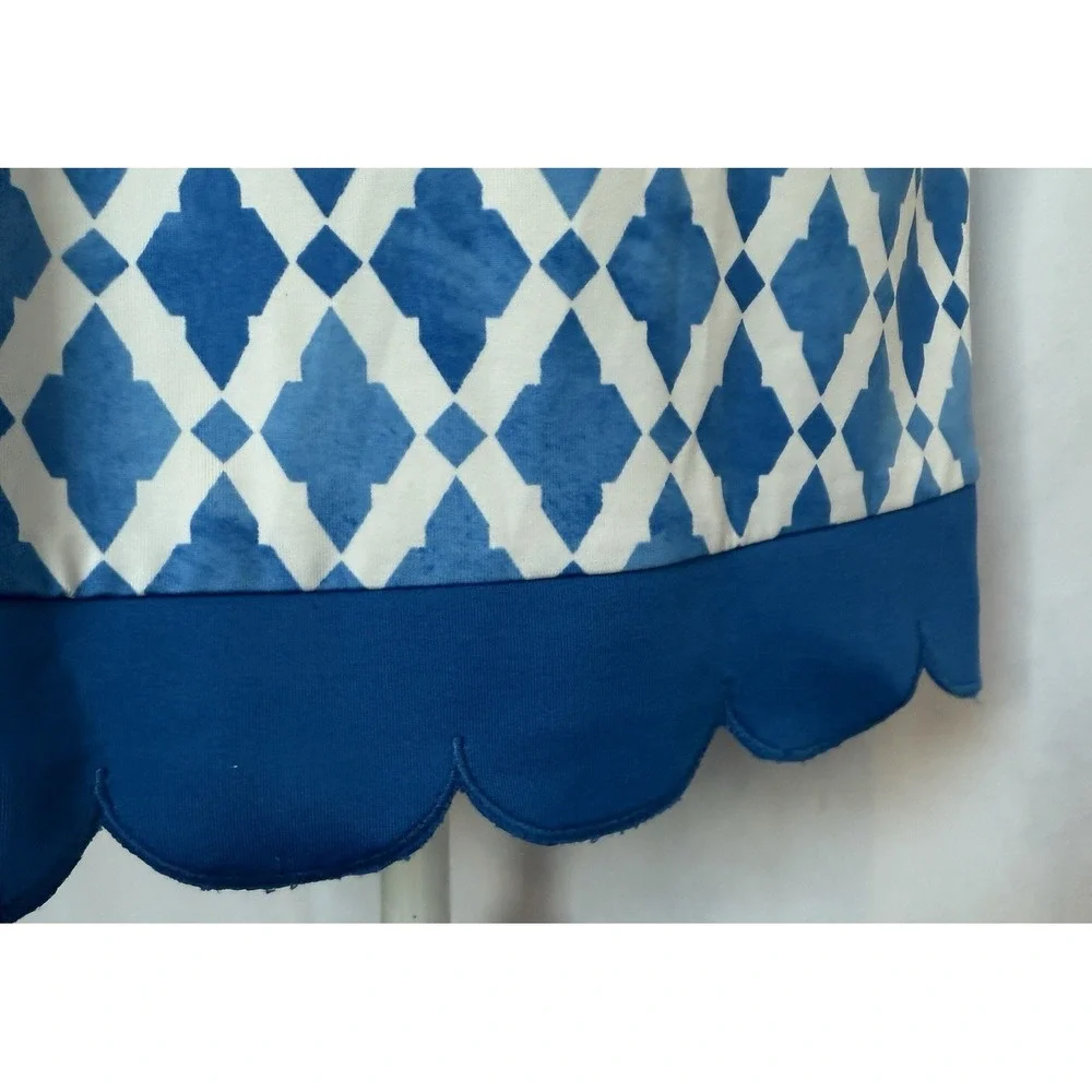 Mud Pie Mini Sun Dress Size S Coastal Scalloped Hem Geometric Beach Yacht - Picture 6 of 12